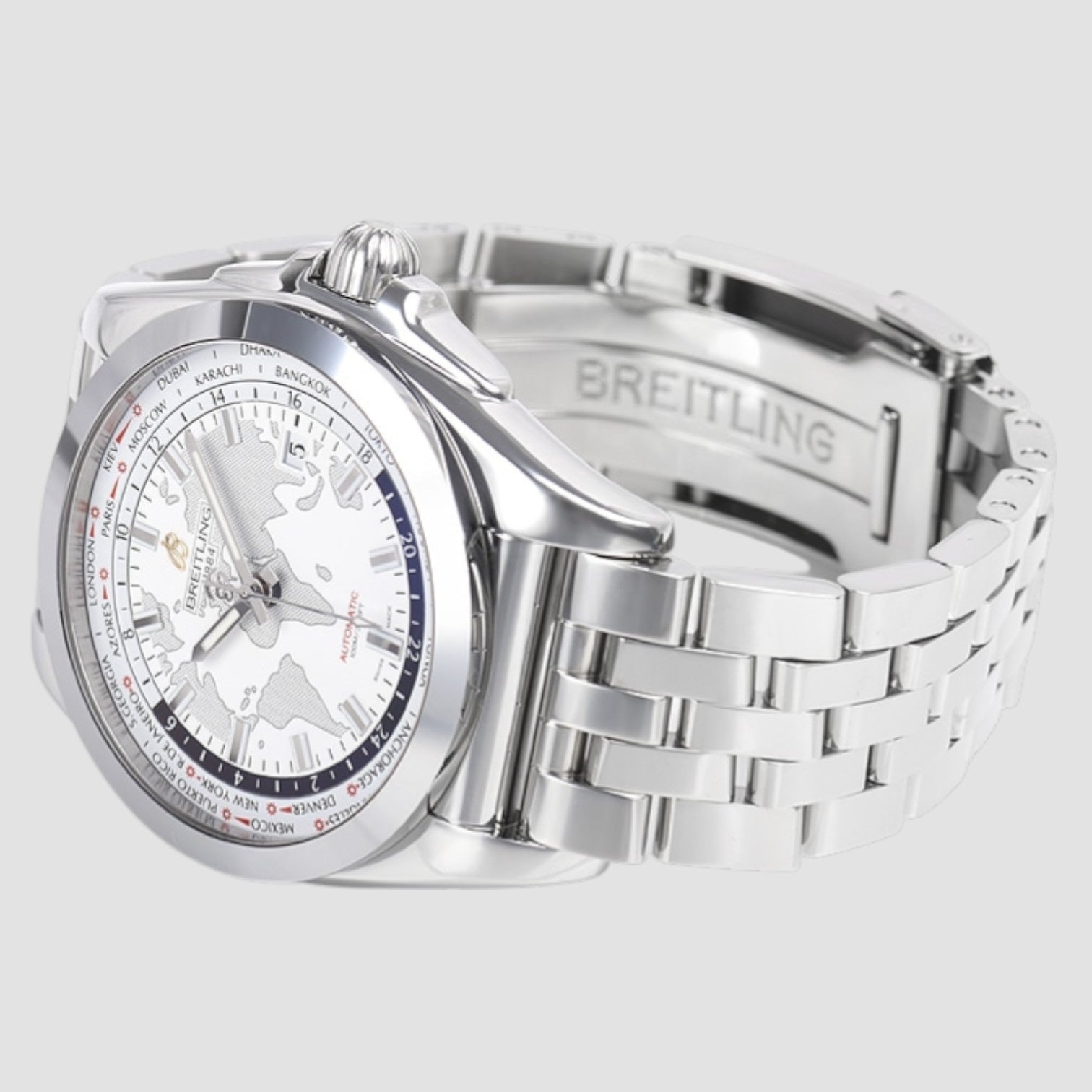Galactic Unitime SleekT World Map White Dial