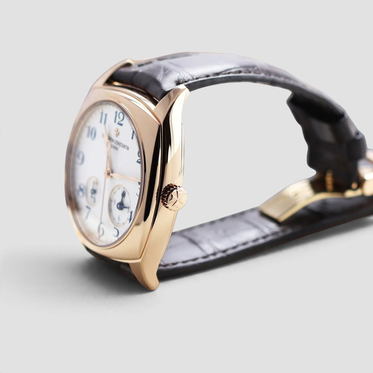 Harmony Dual Time 40mm Silver Dial 18kt Rose Gold