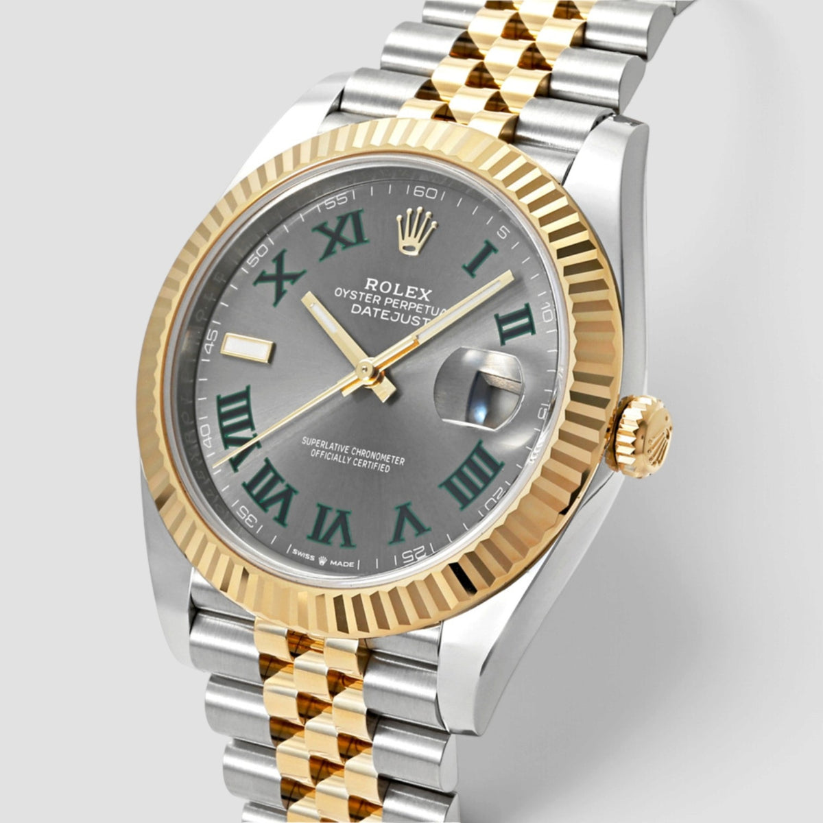 Datejust 41 Slate Green Roman Wimbledon Dial Jubilee