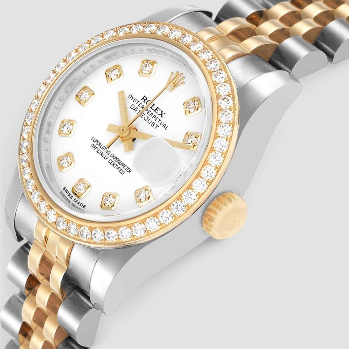 Lady-Datejust 26 White Diamond Dial Jubilee