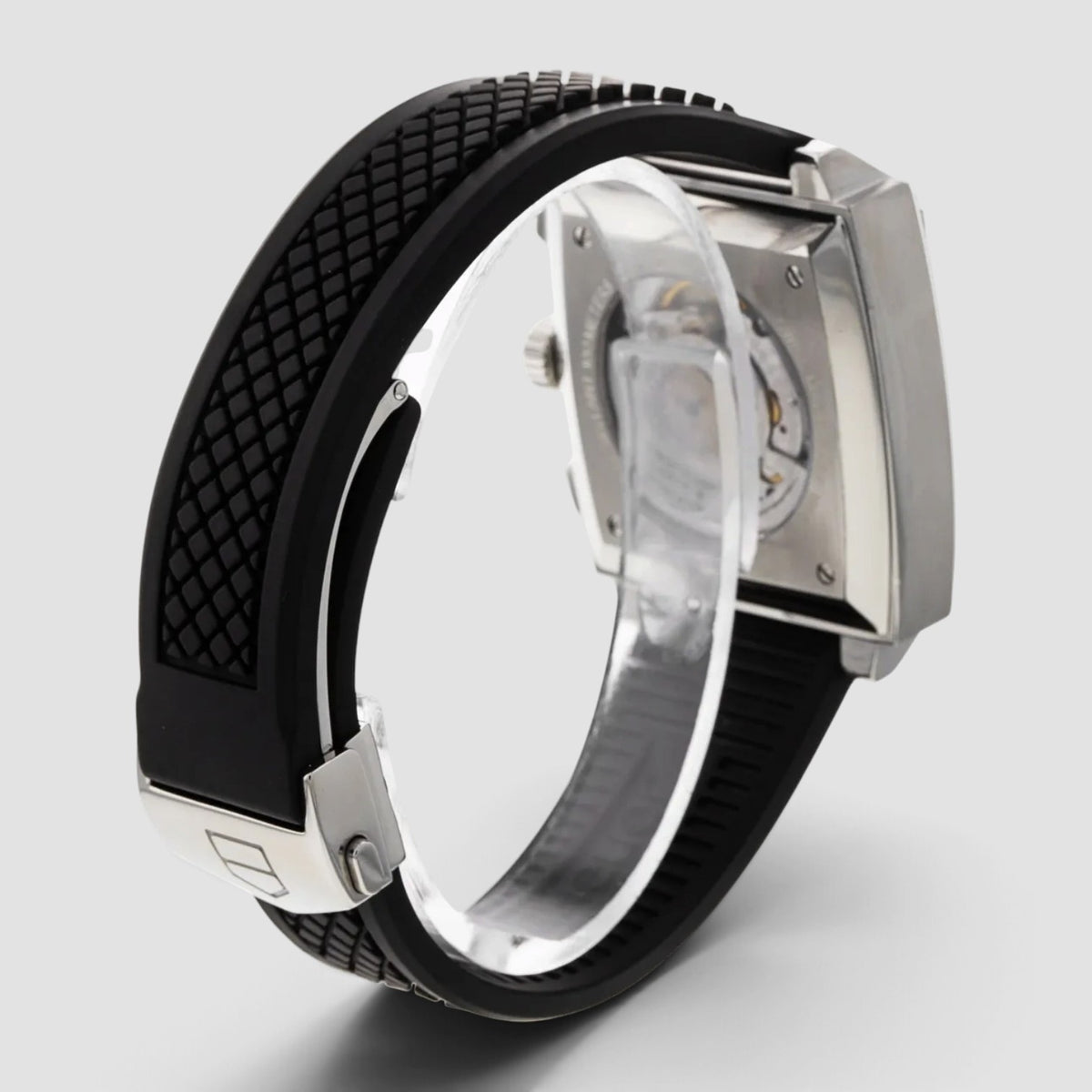 Monaco Calibre 12 Black Dial Red Accents Chronograph