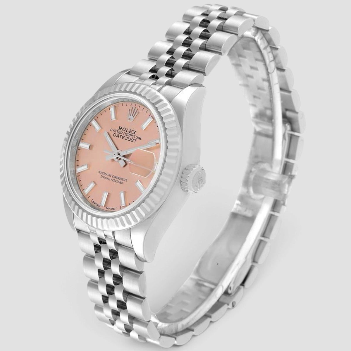 Lady-Datejust 28 Pink Dial Jubilee