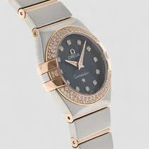 Constellation Blue Dial Steel Rose Gold Diamond Ladies Watch