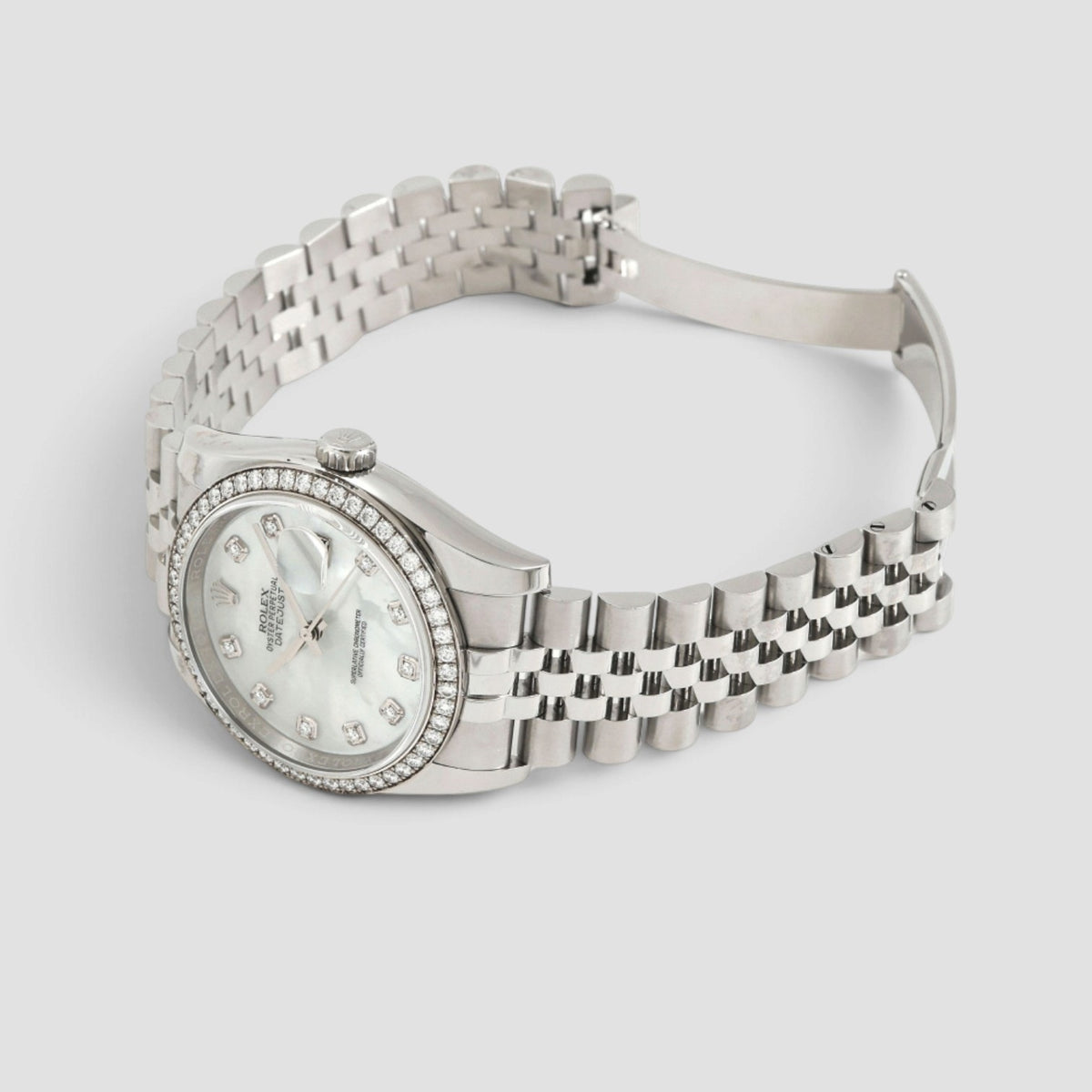 Datejust 36 White Mother-of-Pearl Diamond Dial Jubilee
