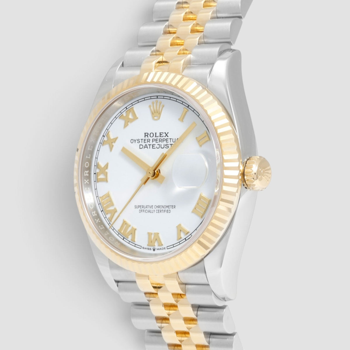 Datejust 36 White Roman Dial Jubilee