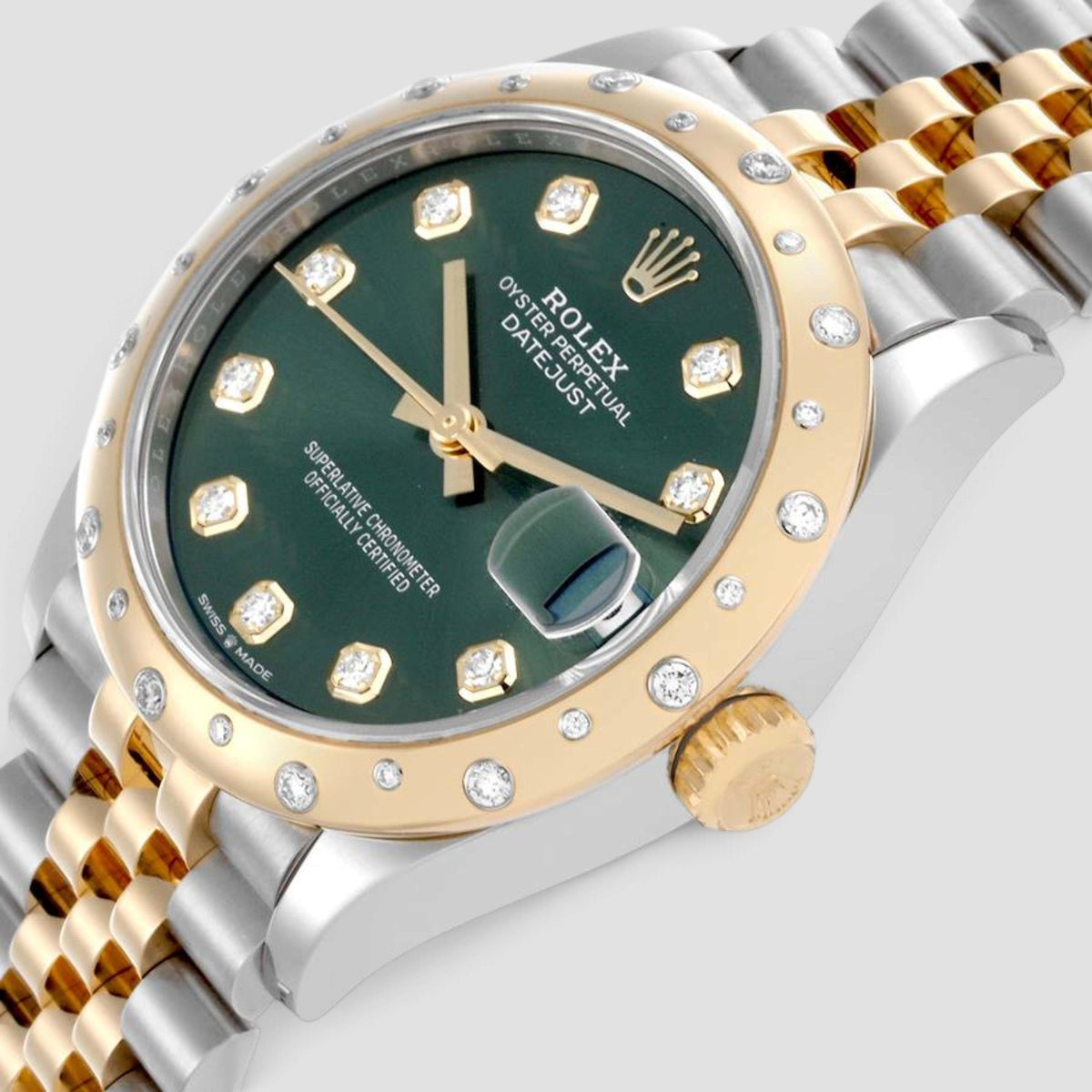 Datejust 31 Olive Green Diamond Dial Jubilee