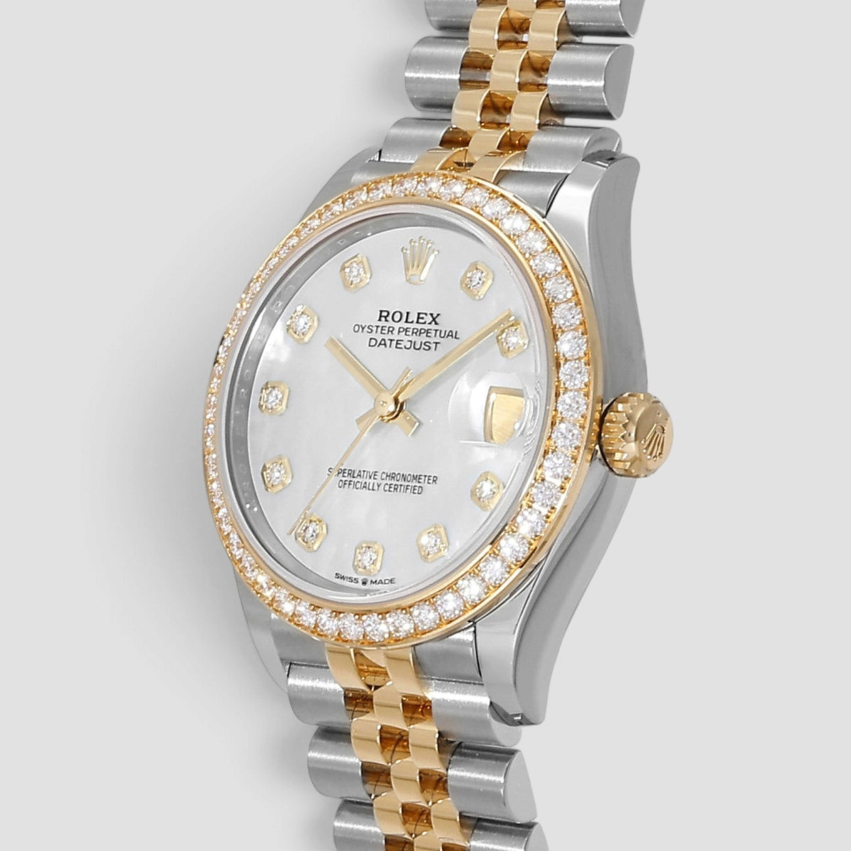 Datejust 31 White Mother-of-Pearl Diamond Dial Jubilee
