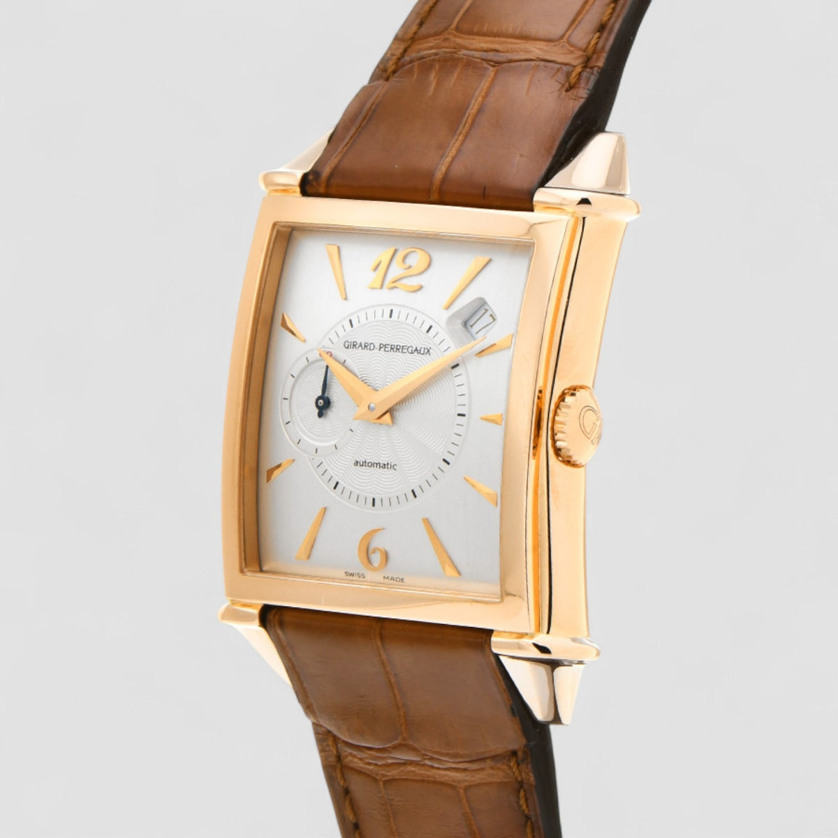 Girard Perregaux Vintage 1945 Automatic Silver Dial 18K Rose Gold