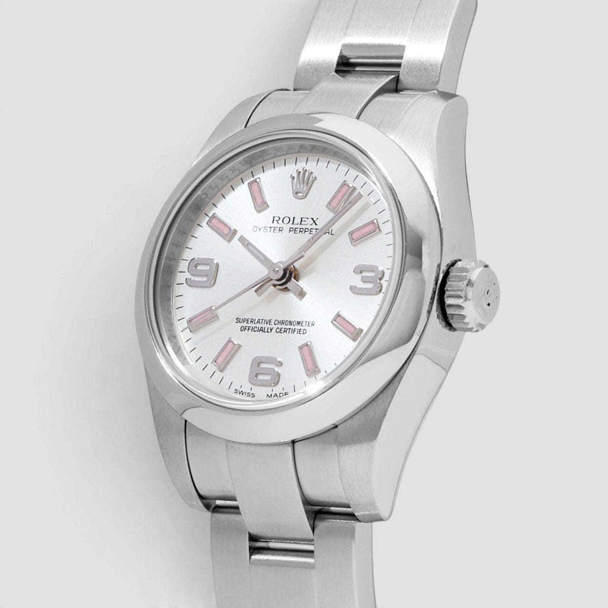 Oyster Perpetual Silver 3-6-9 Arabic Dial