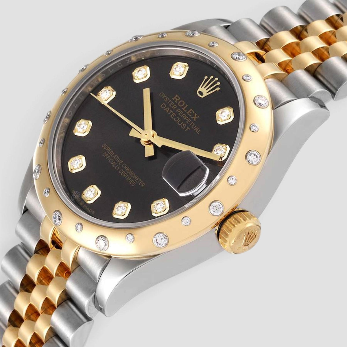 Datejust 31 Grey Diamond Dial Jubilee