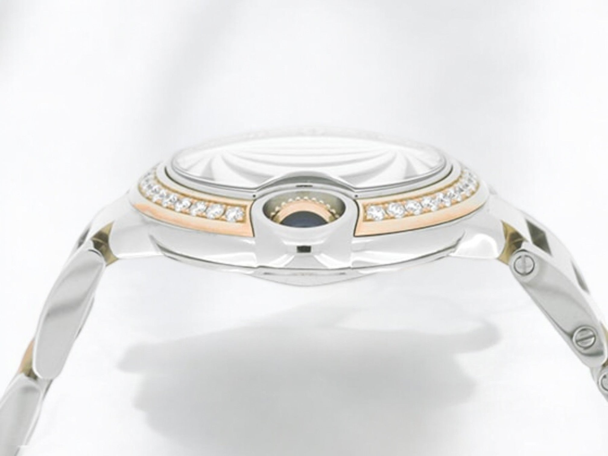 Ballon Bleu de Cartier Silver Dial Diamond Stainless Steel and Rose Gold