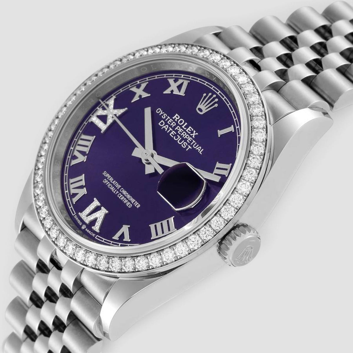 Datejust 36 Violet Purple Aubergine Diamond Dial Jubilee