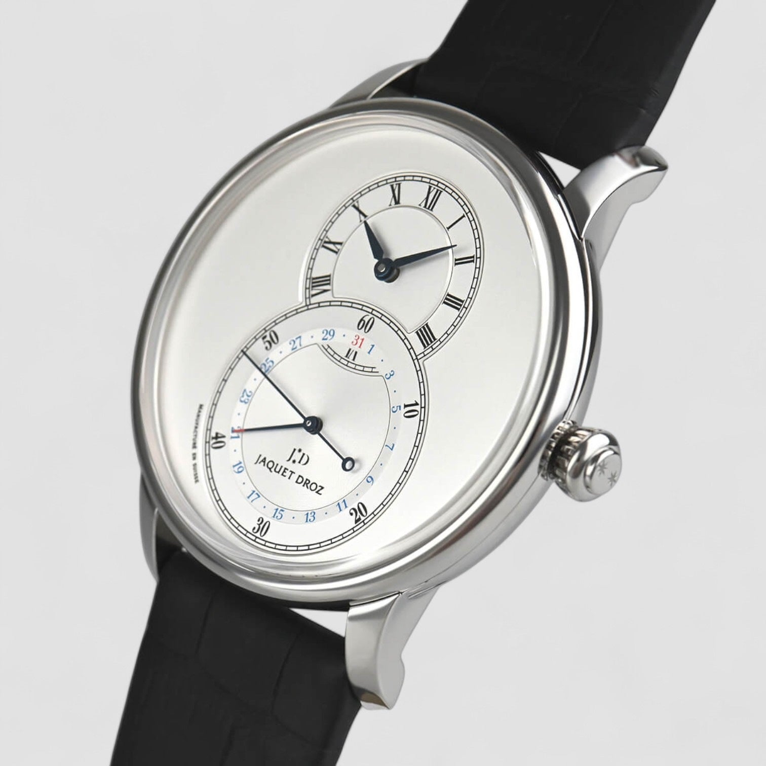 Legend Geneva Grande Seconde Quantieme SS Silver Dial