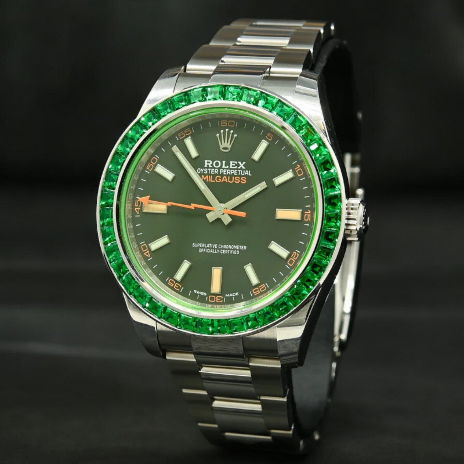 Milgauss 40mm - Oyster – Custom Green Bezel