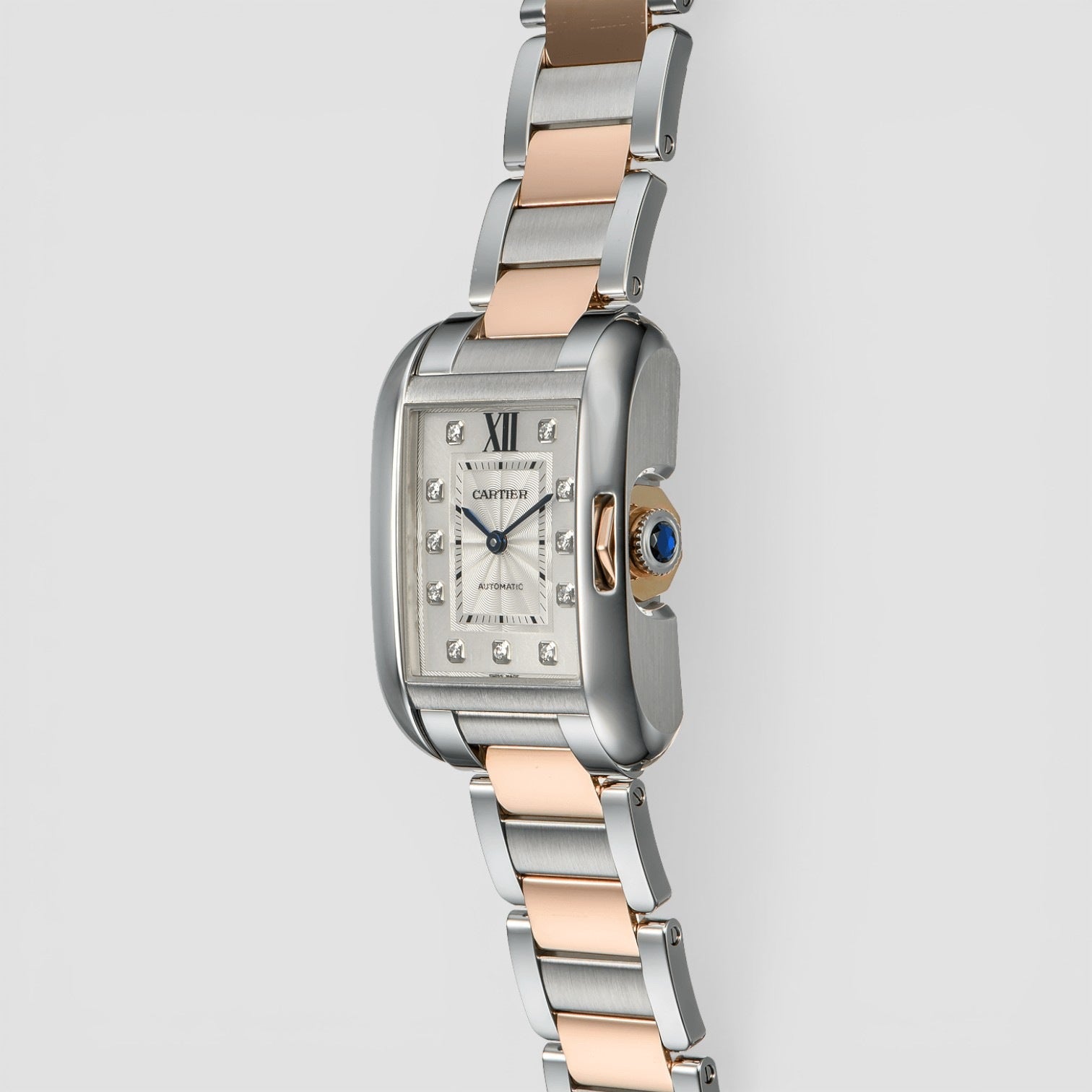Tank Anglaise – Steel & Gold – Silver Dial