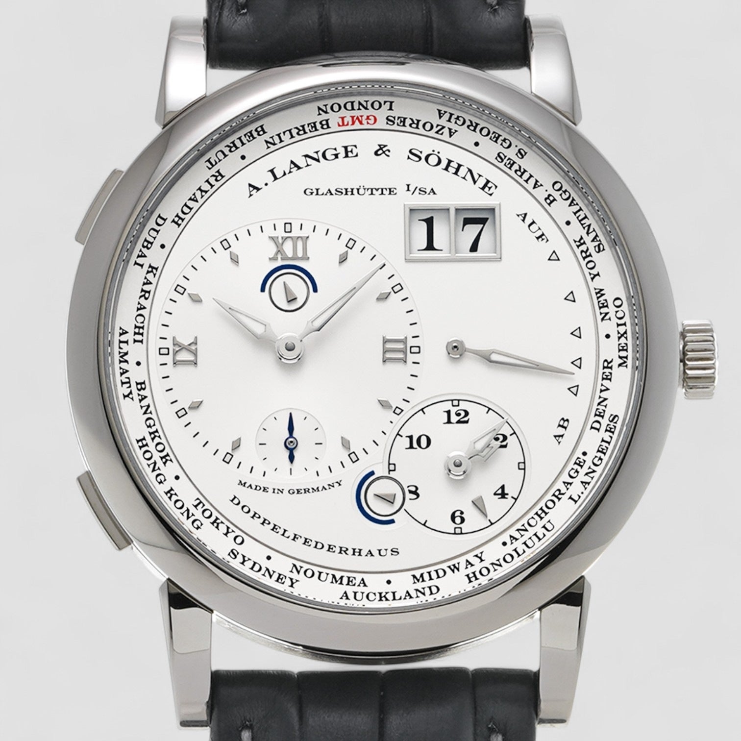 Lange 1 Time Zone 116.039 18K White Gold