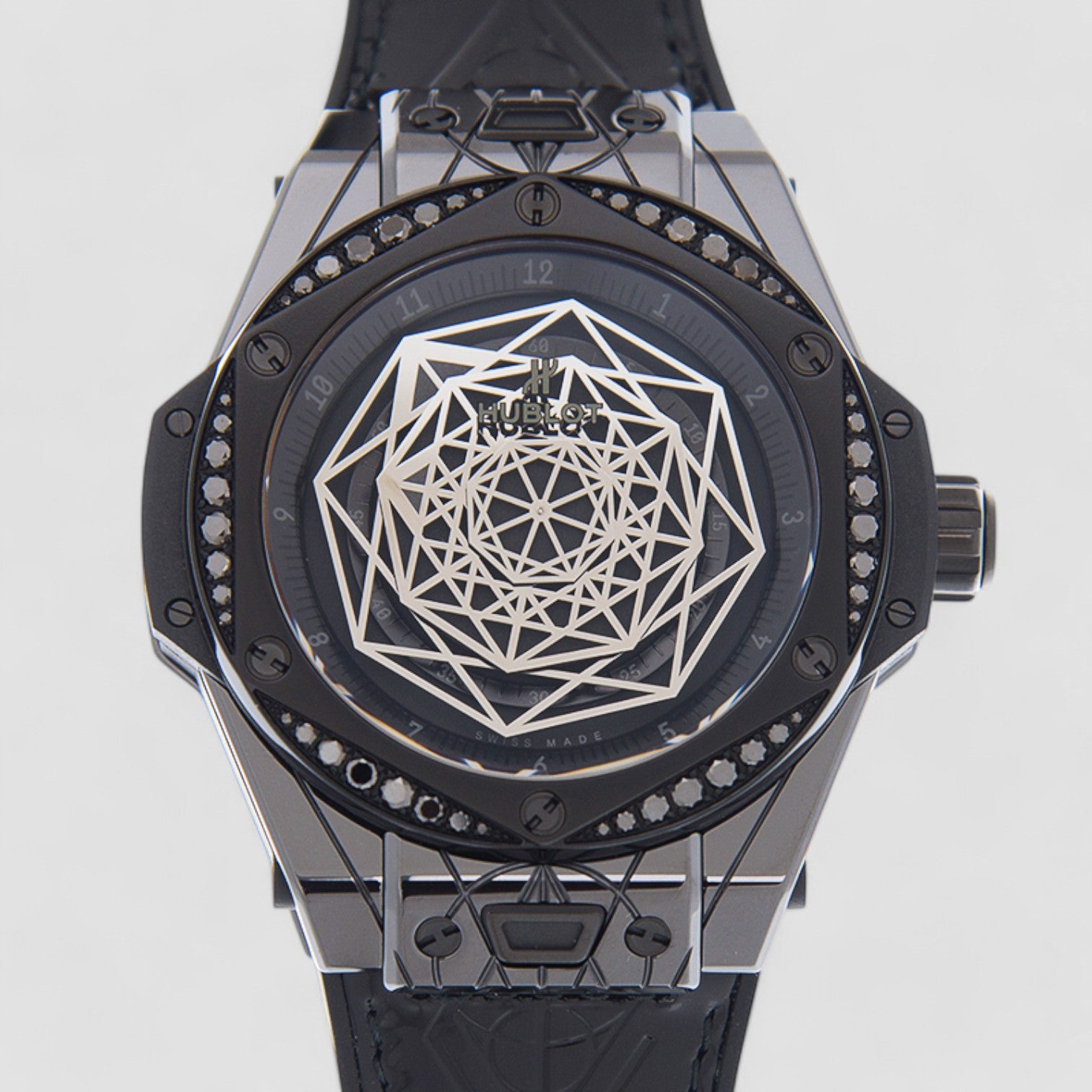 Big Bang Sang Bleu All Black Diamonds 39 mm