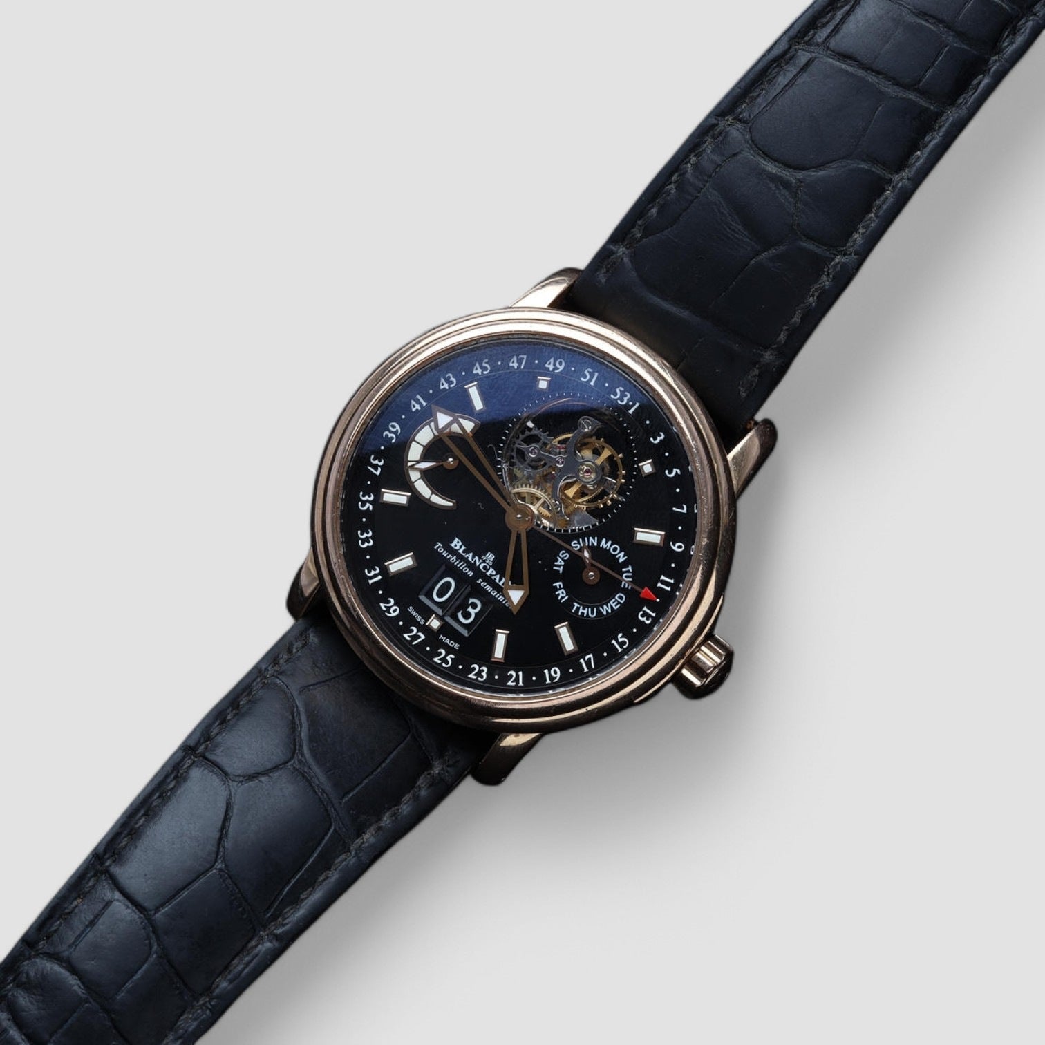 Blancpain Léman Tourbillon Grande Date Limited Edition 18K Rose