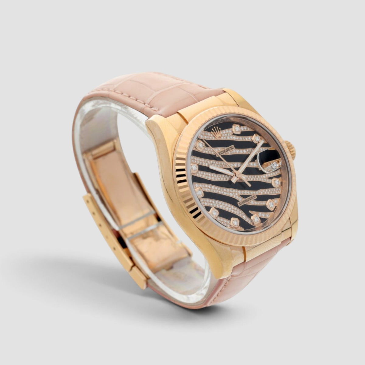 Datejust 36 Rose Gold Zebra Diamond Dial