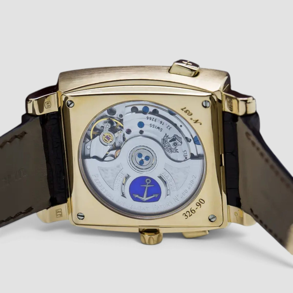 Quadrato GMT Perpetual Calendar 18K Rose Gold Grey Dial