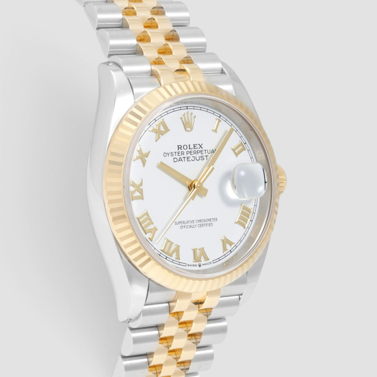 Datejust 36 White Roman Dial Jubilee