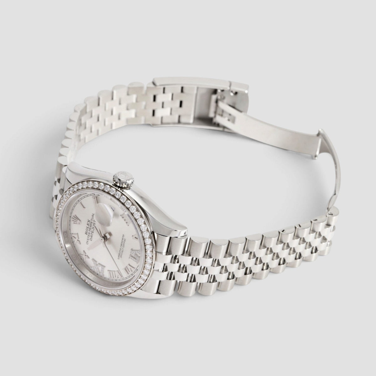 Datejust 36 Silver Roman Numeral Diamond Dial Jubilee