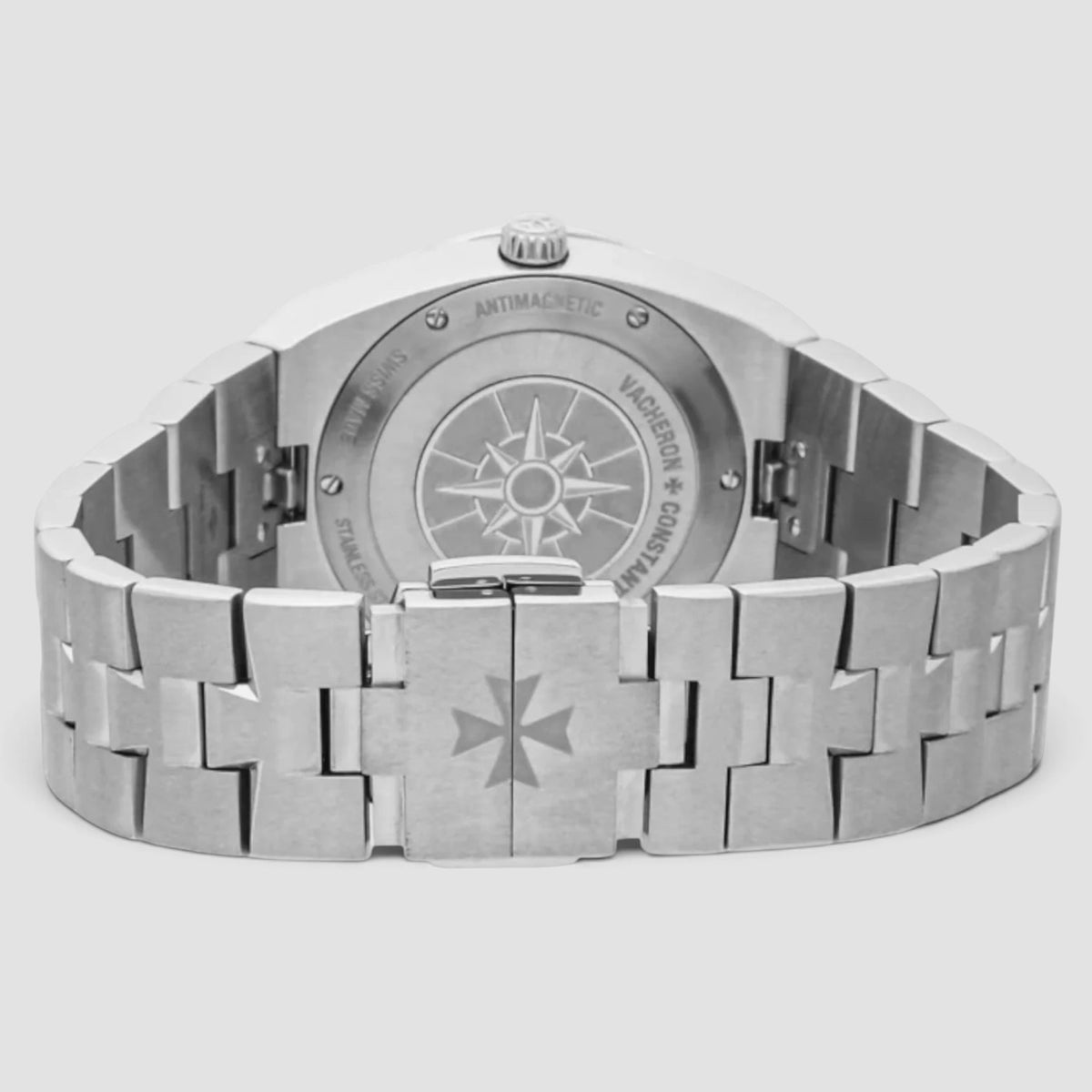 Overseas 33mm Blue Dial Diamond-Set Stainless Steel
