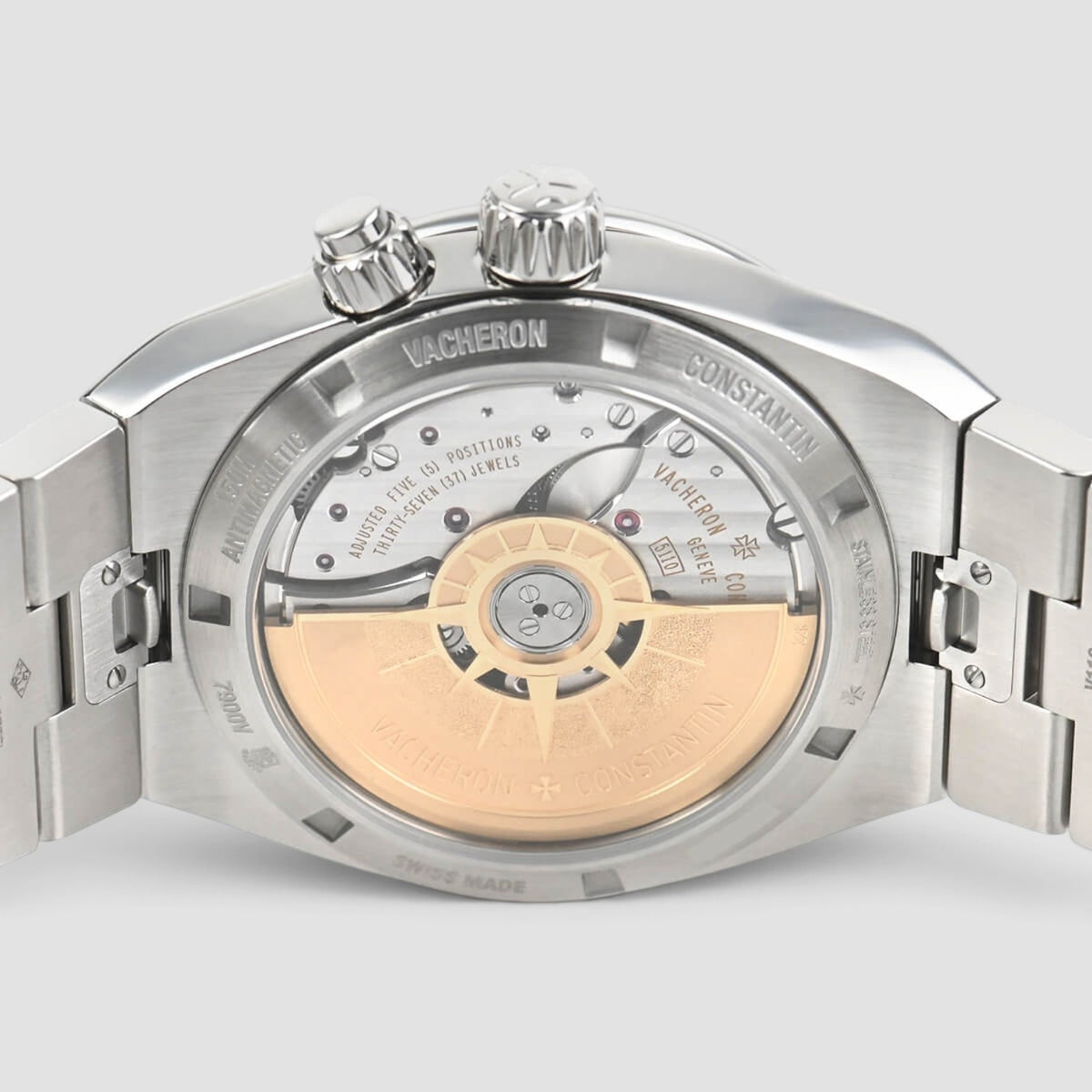 Overseas Dual Time Stainless Steel Black Dial