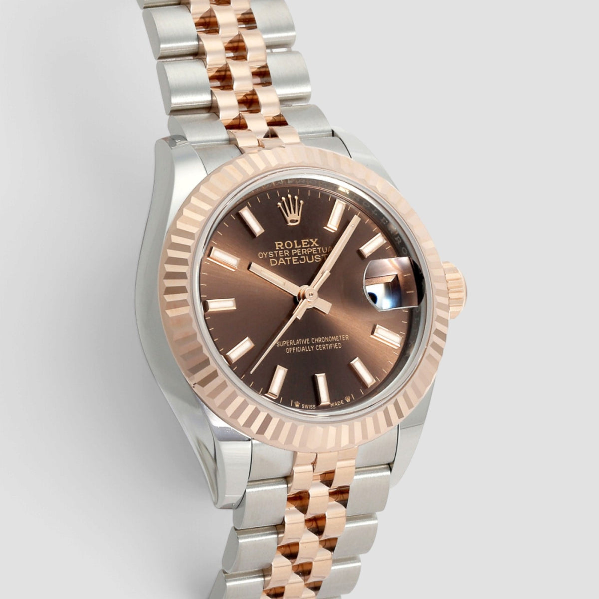Lady-Datejust 28 Chocolate Dial Jubilee