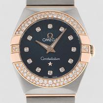 Constellation Blue Dial Steel Rose Gold Diamond Ladies Watch