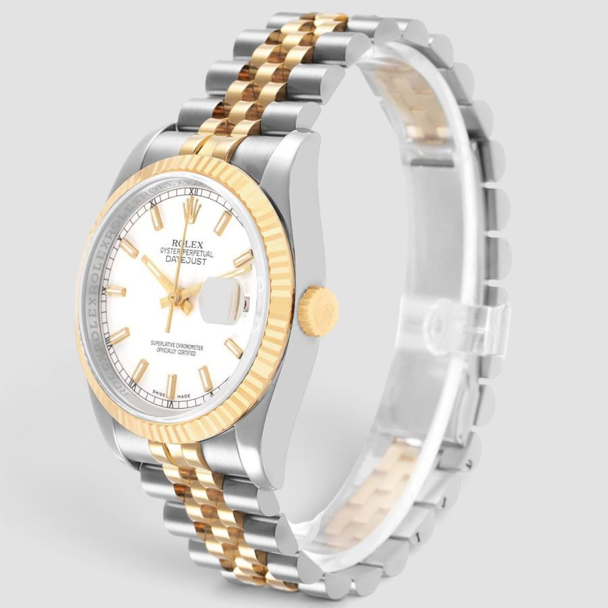 Datejust 36 White Index Roulette Dial Jubilee