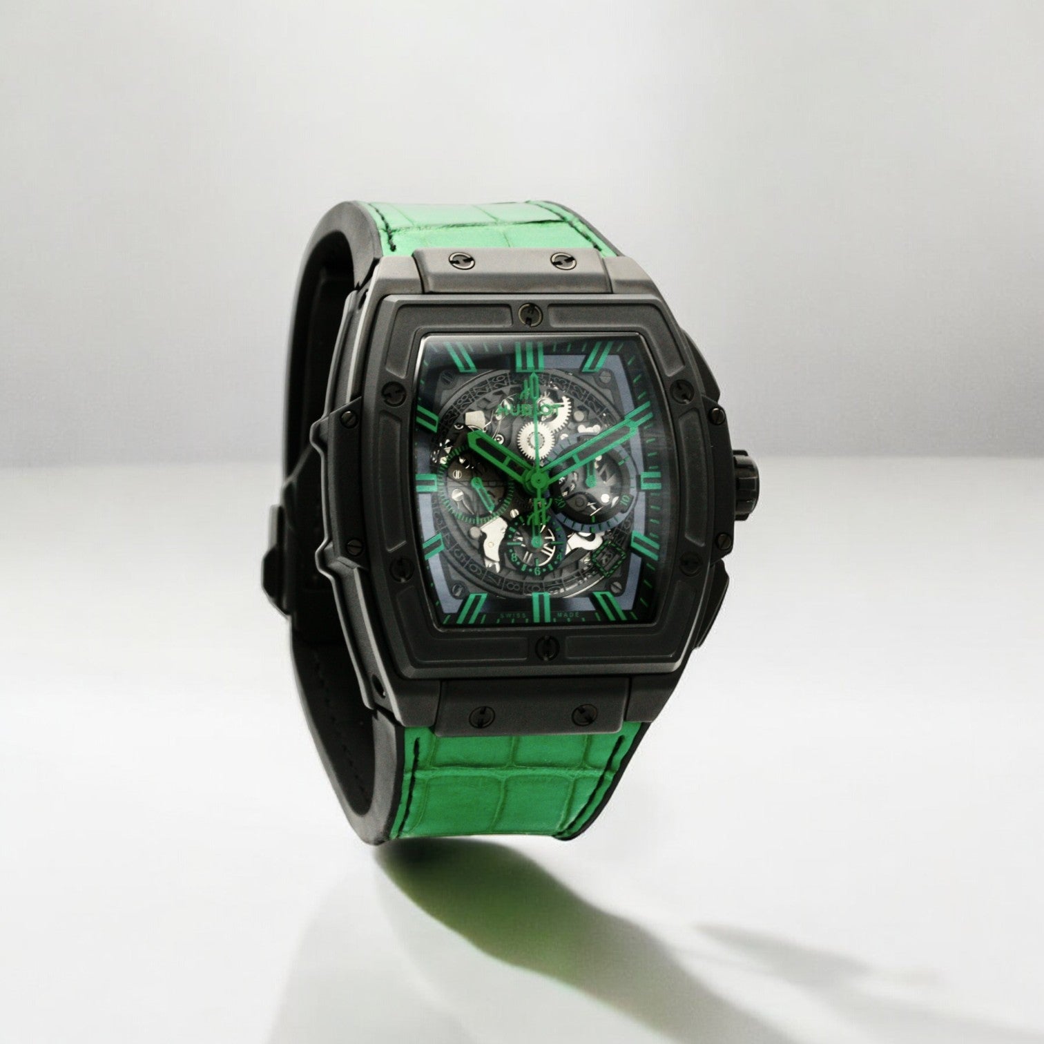 Spirit of Big Bang ALL BLACK Chronograph Green Ceramic 45MM