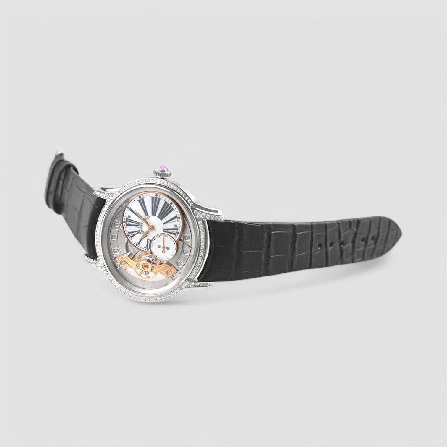 Millenary Ladies White Mother Of Pearl Dial Hand Wind Ladies Watch