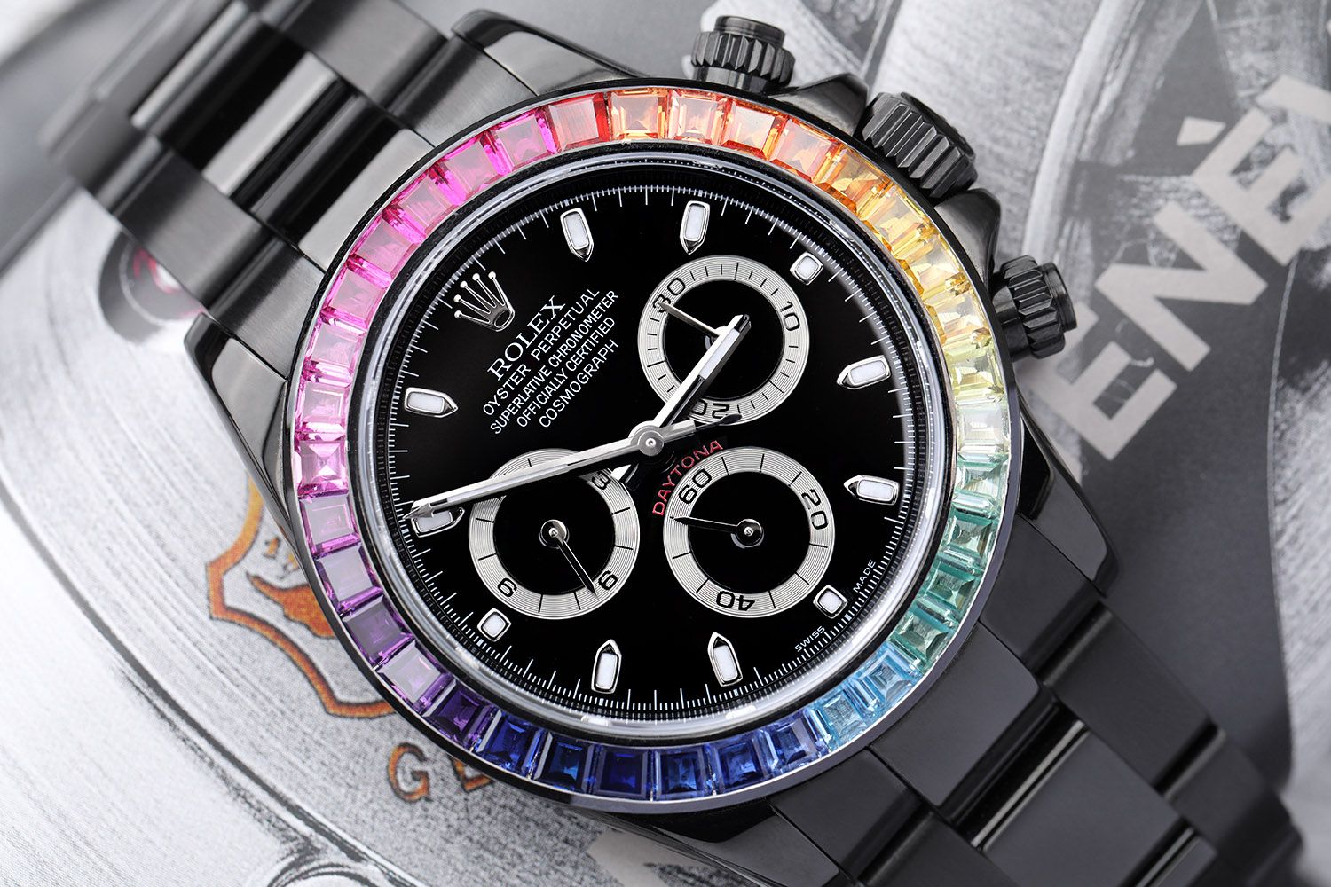 Cosmograph Daytona 116520 Rainbow Blackout