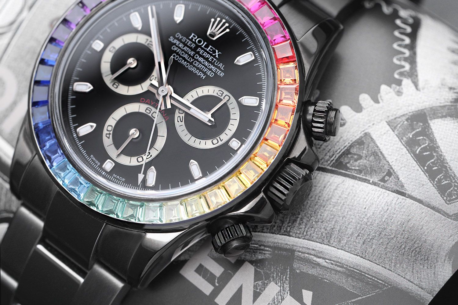 Cosmograph Daytona 116520 Rainbow Blackout