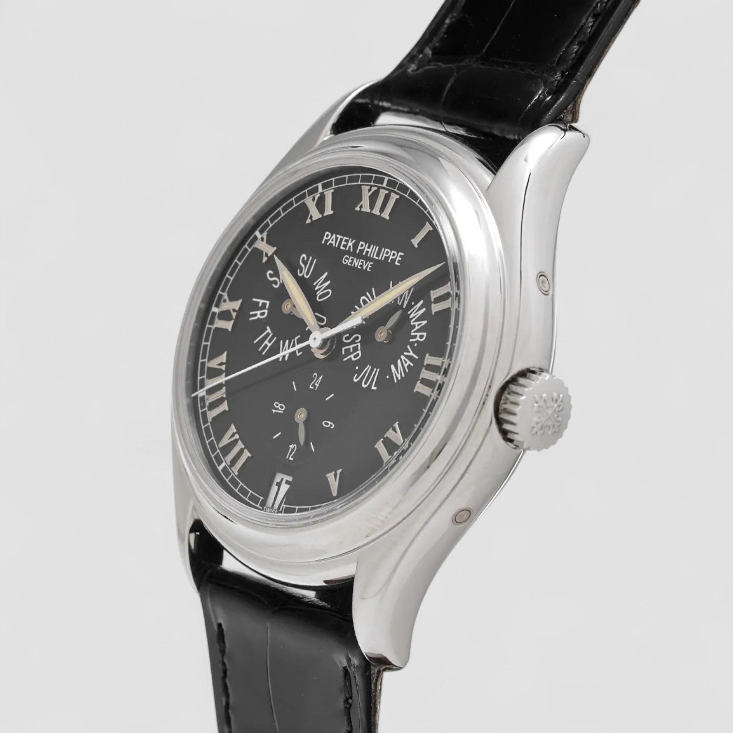 Annual Calendar 5035P Black Dial Platinum