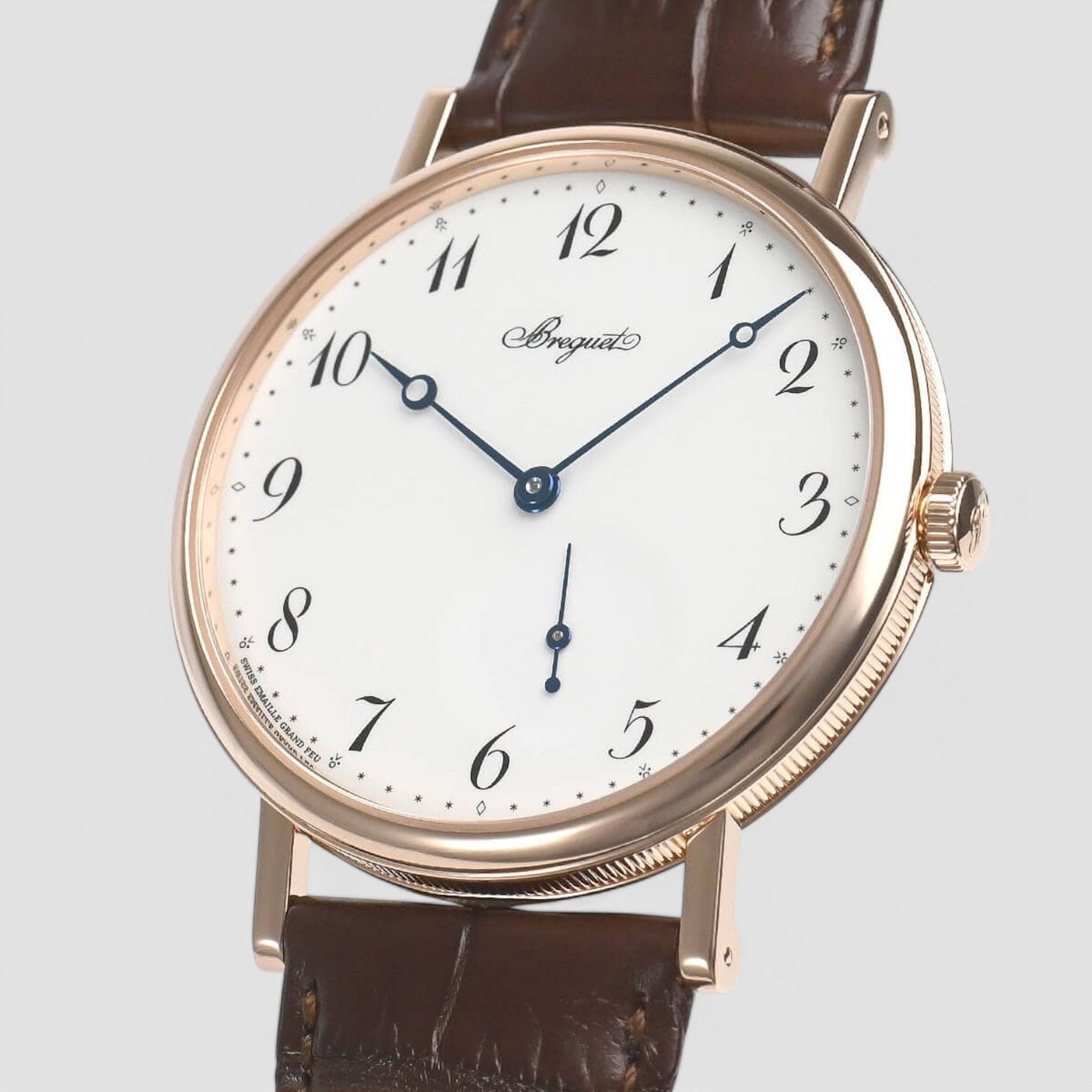 Classique Automatic 18K Rose Gold White Enamel Dial