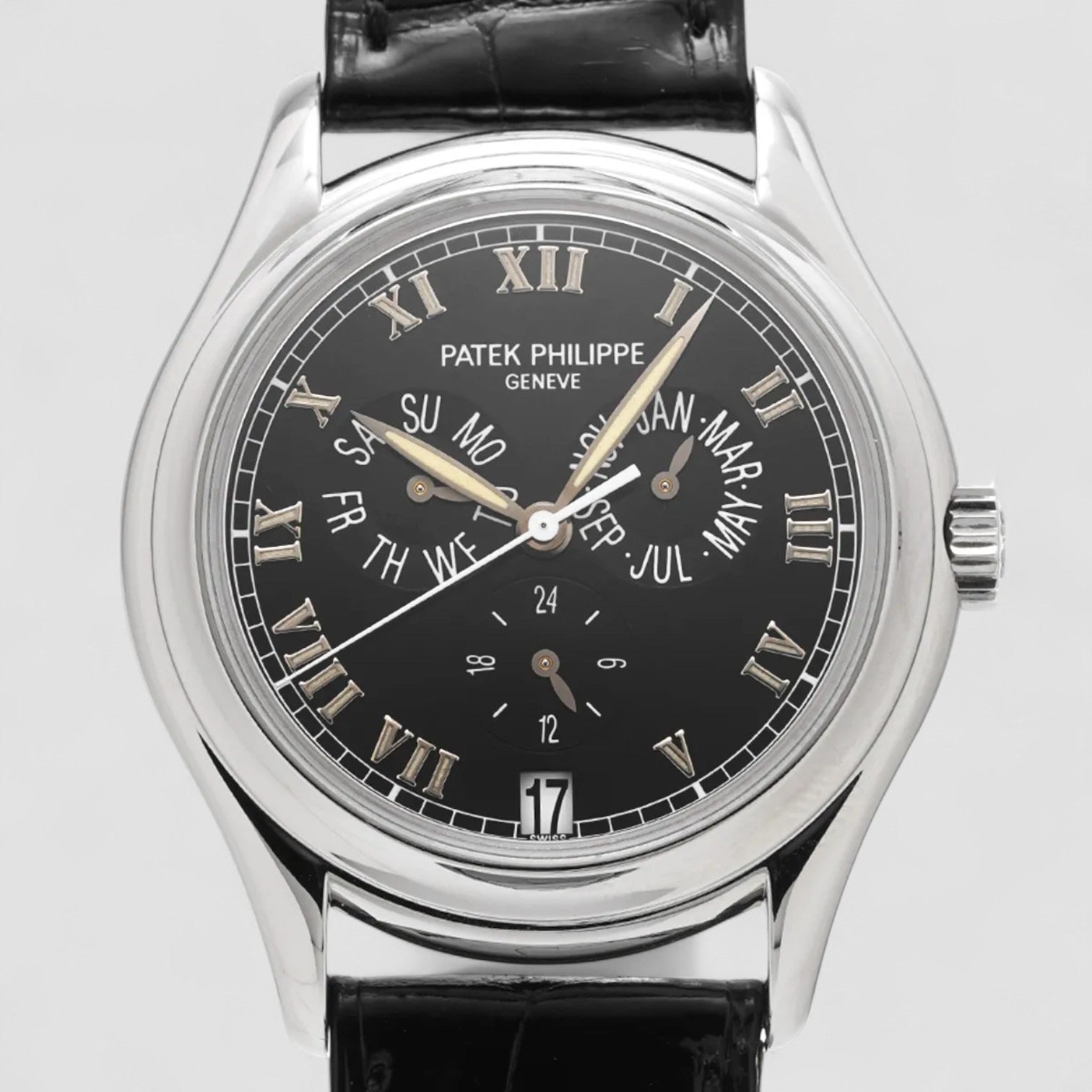 Annual Calendar 5035P Black Dial Platinum