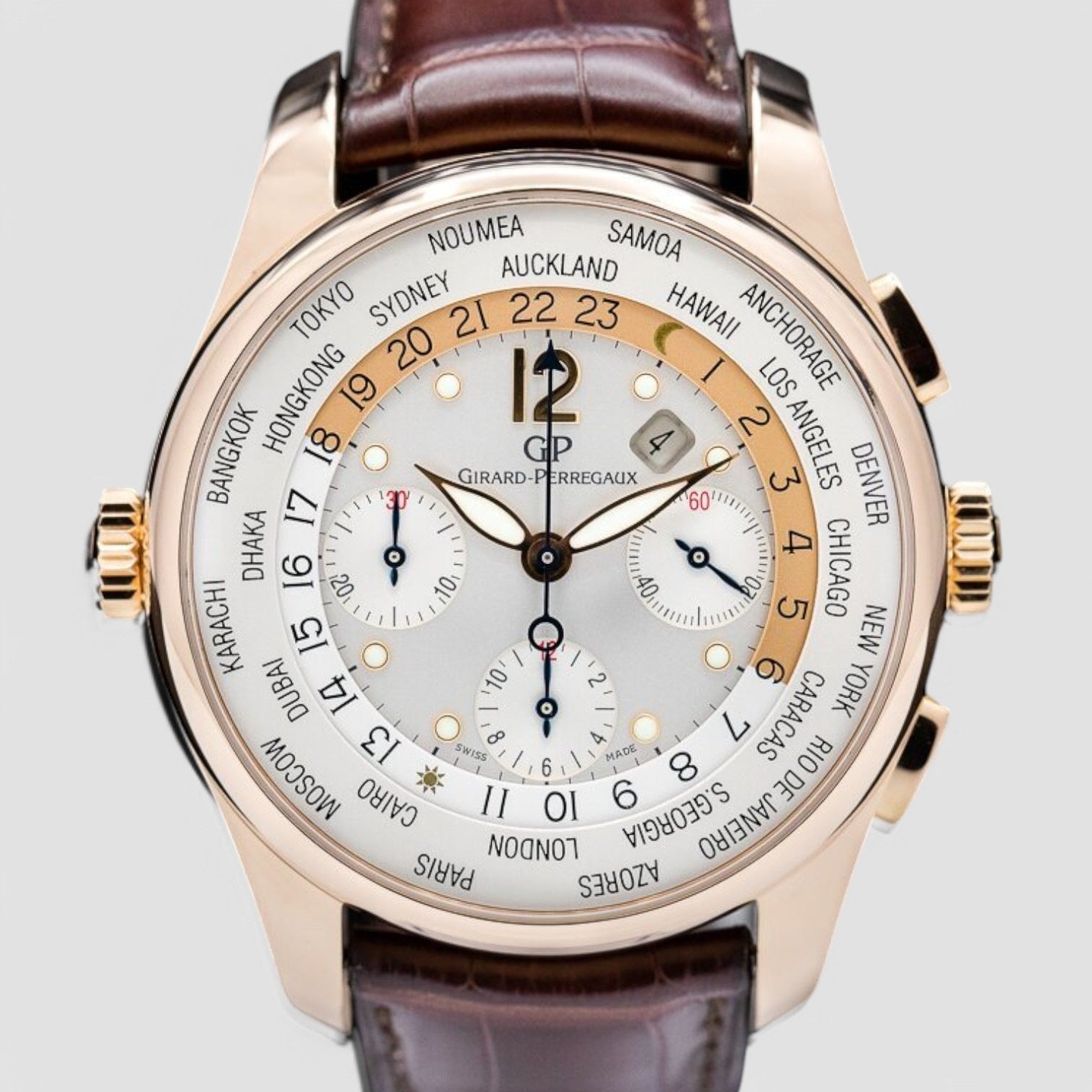 WW.TC World Time Chronograph 18k Rose Gold