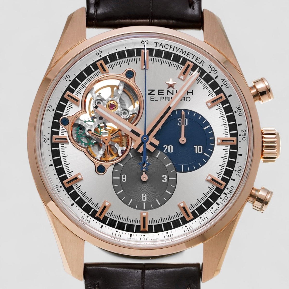 Zenith El Primero Chronomaster Silver colored/Leather Ø42 mm