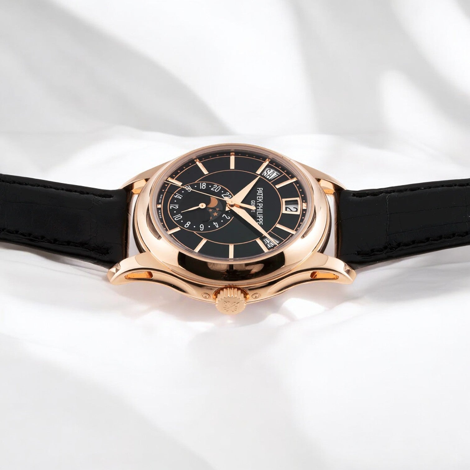 Annual Calendar 5205R Black Dial 18k Rose Gold