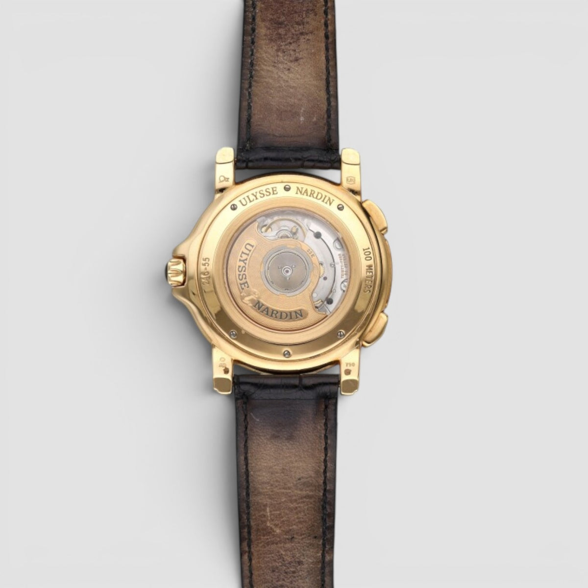 Dual Time 42mm Black Dial 18kt Rose Gold