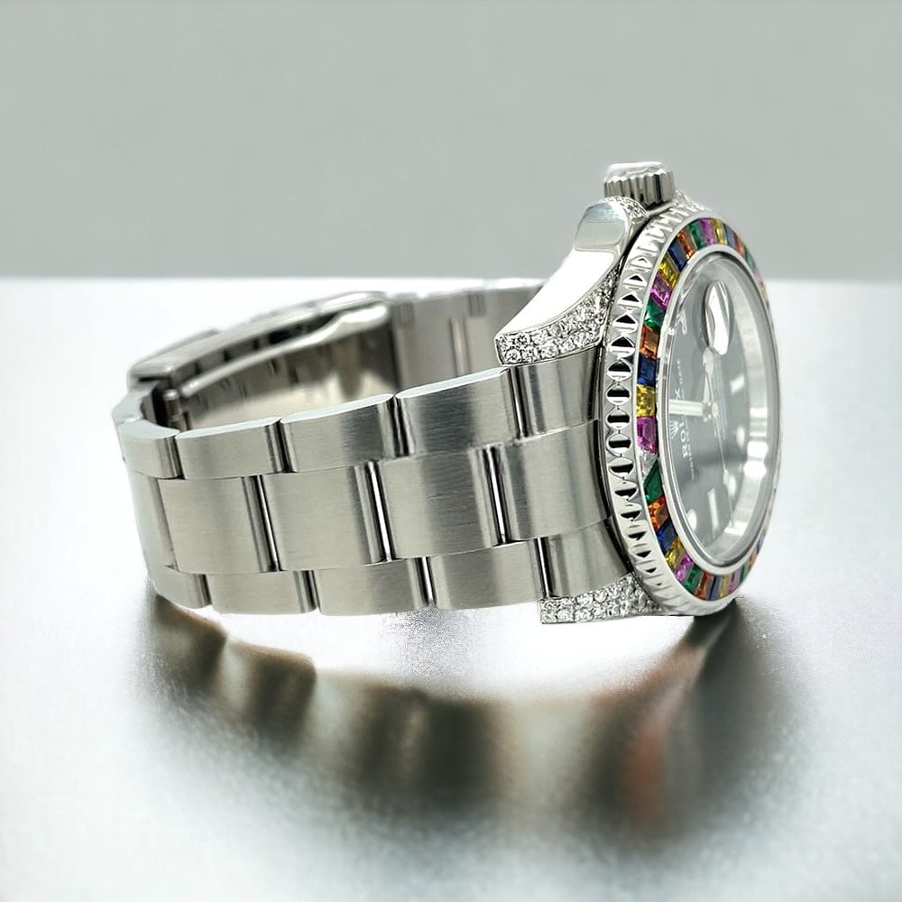 Submariner Date – 41 mm – Black Dial – Custom Diamond Set – “Haribo” Bezel Ice Out