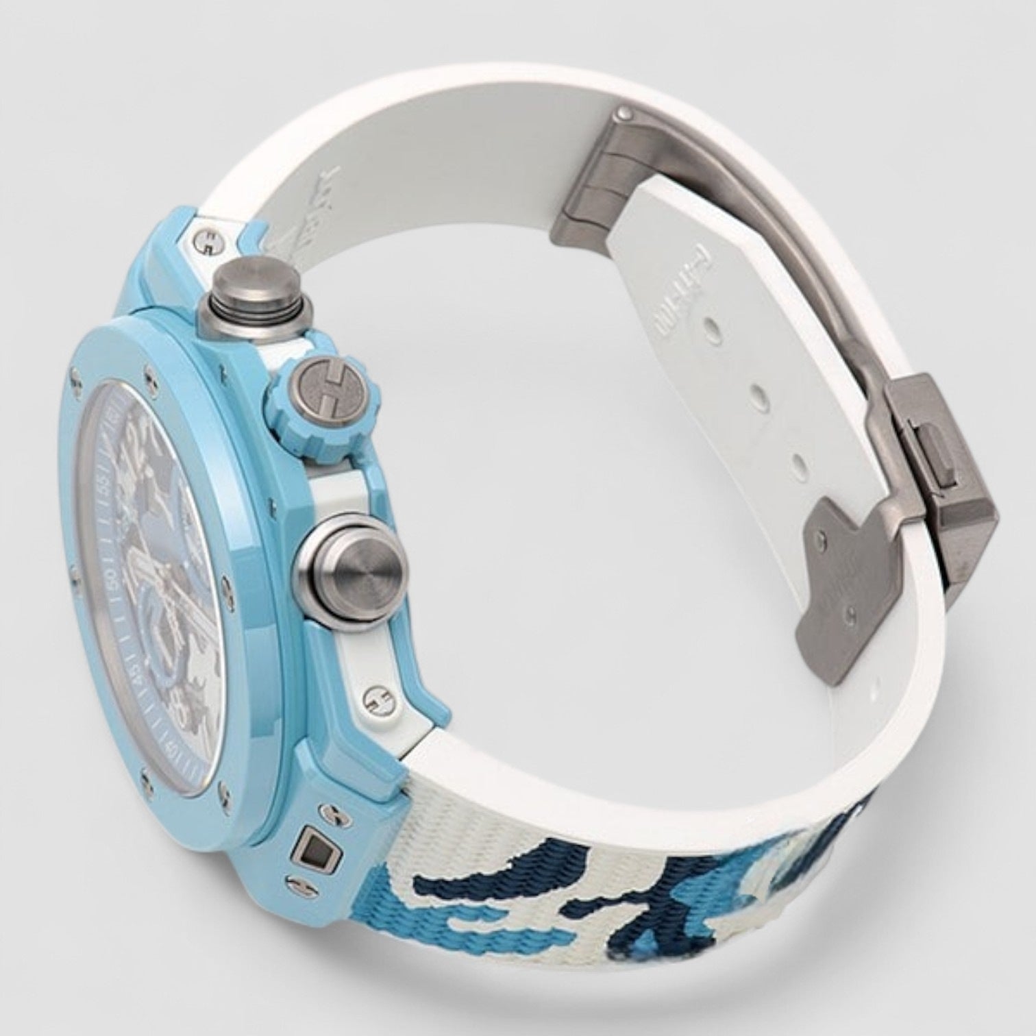 Big Bang Unico JCAM BIG BANG UNICO SKY BLUE CAMO 44 MM