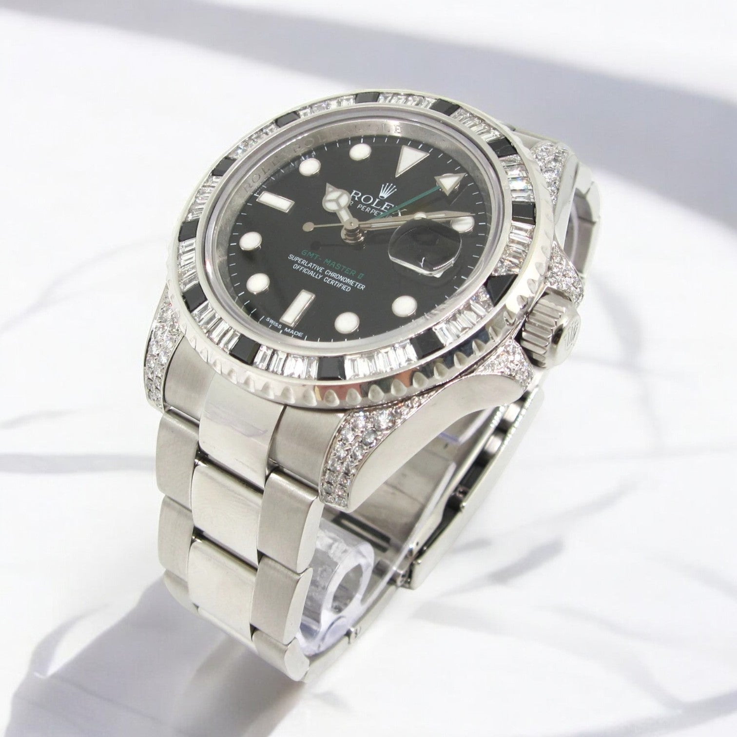 GMT-Master II – 40 mm – Oyster – Custom Diamond Bezel - Iced Out