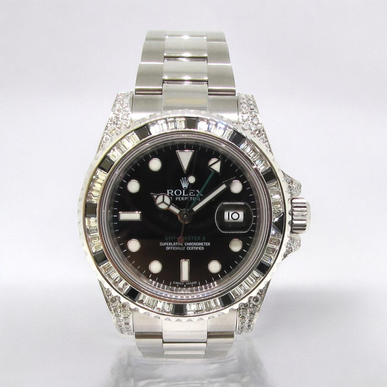 GMT-Master II – 40 mm – Oyster – Custom Diamond Bezel - Iced Out