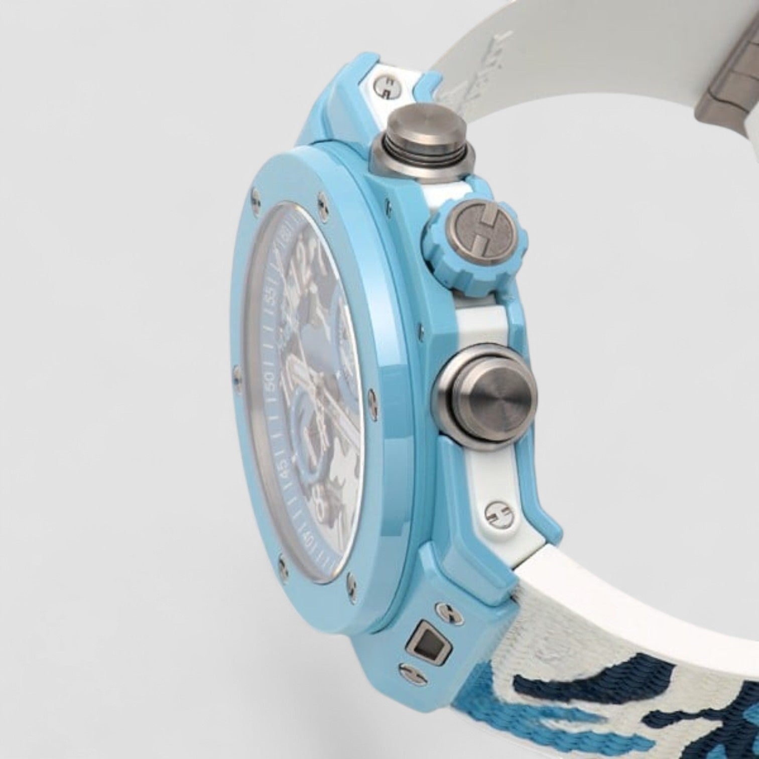 Big Bang Unico JCAM BIG BANG UNICO SKY BLUE CAMO 44 MM