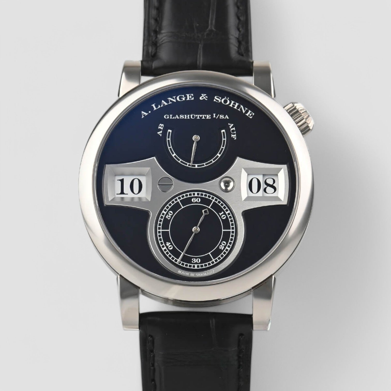 Zeitwerk 140.029 18K White Gold Black Dial