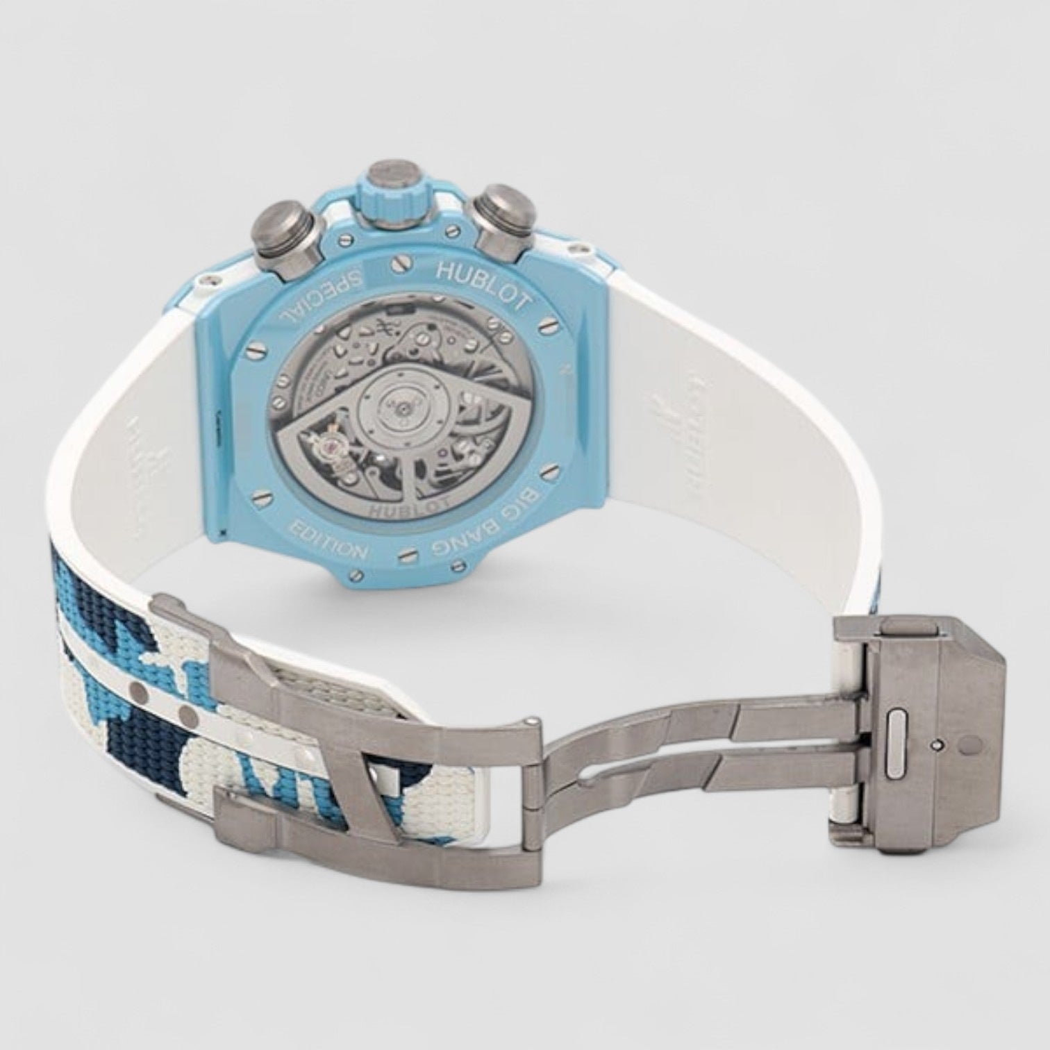 Big Bang Unico JCAM BIG BANG UNICO SKY BLUE CAMO 44 MM