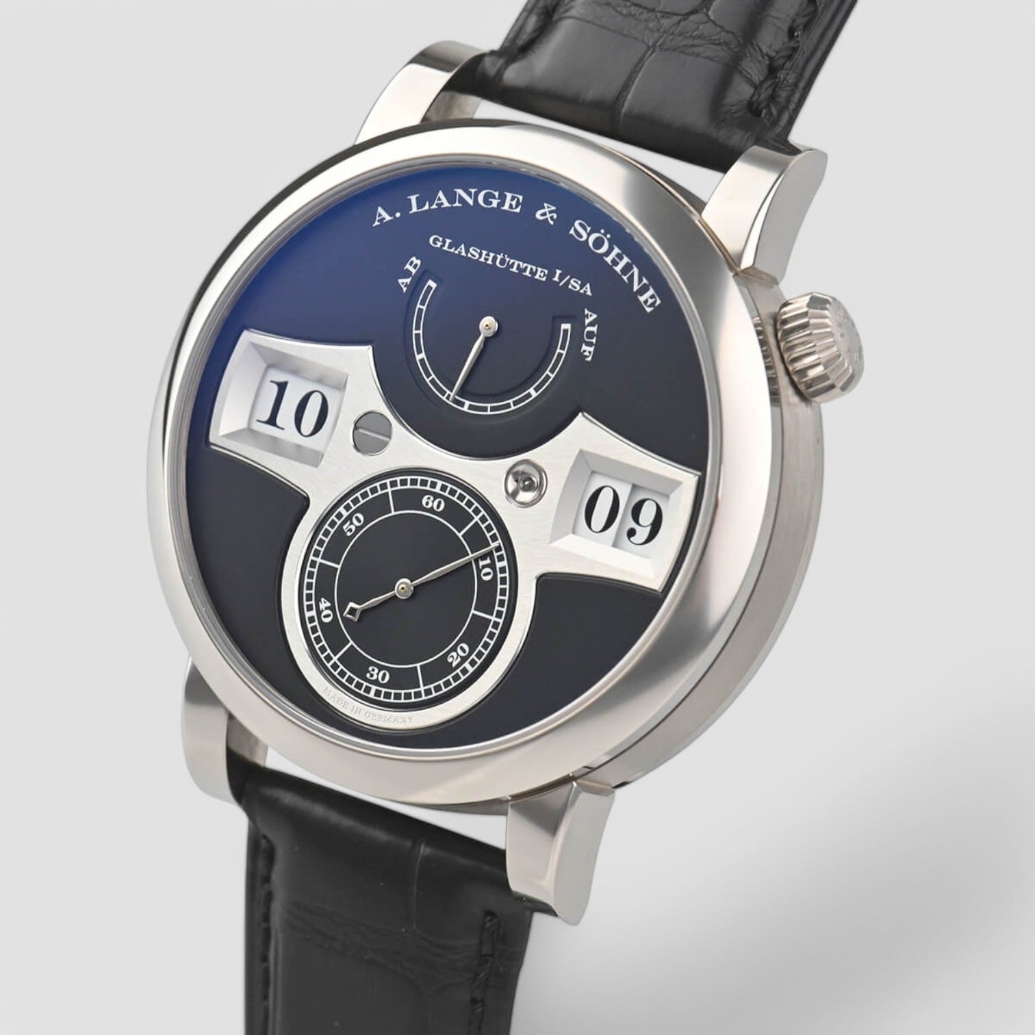 Zeitwerk 140.029 18K White Gold Black Dial